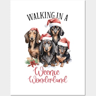 Christmas Dachshunds Pun Posters and Art